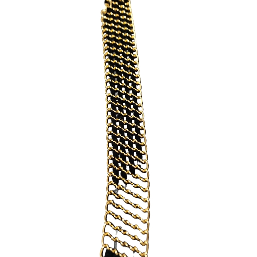 Velvet and faux gold chain women's belt. M/L - Picture 8 of 12